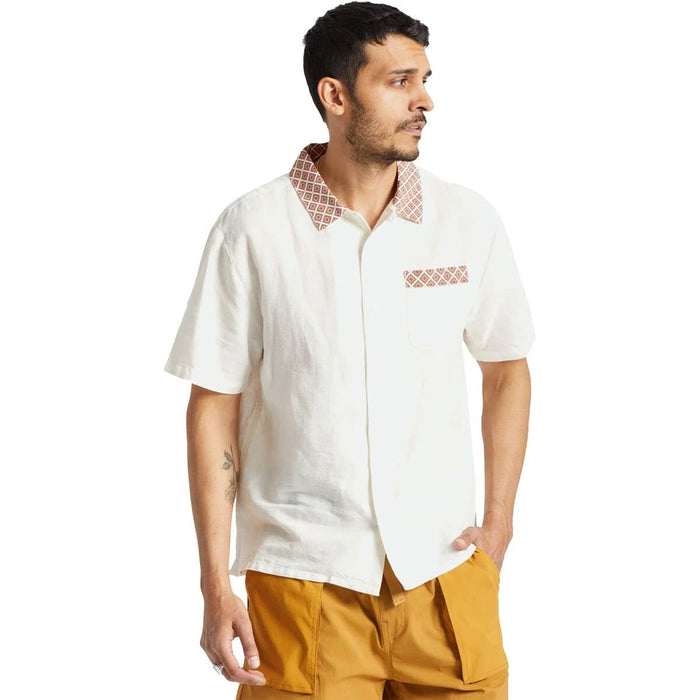 Brixton Bunker Short Sleeve Woven Off-White MD