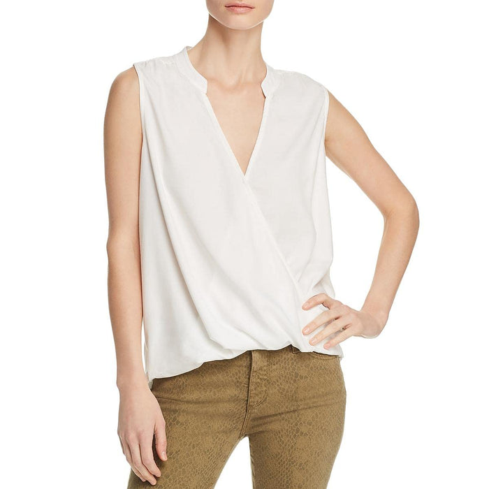 Splendid Surplice Mixed Media Tank Off-White SM (Womens 2-4)