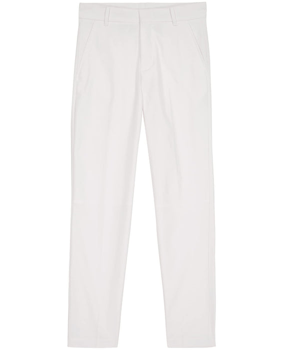 IZOD Boys' Bi-Stretch Flat Front Dress Pant, White Oxford