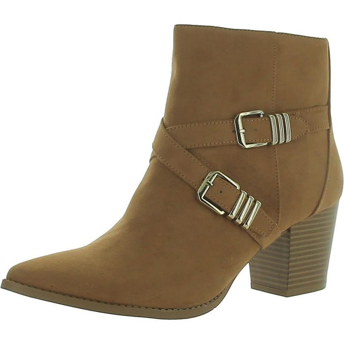 Sun + Stone Elyssaa Pointed-Toe Buckle Booties