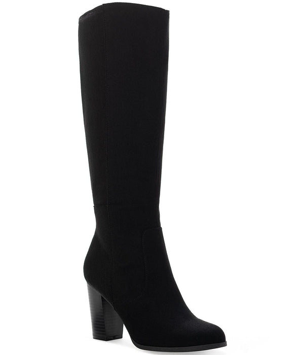 Style & Co. Womens Addyy Leather Tall Knee-High Boots Black 9 Medium (B,M)