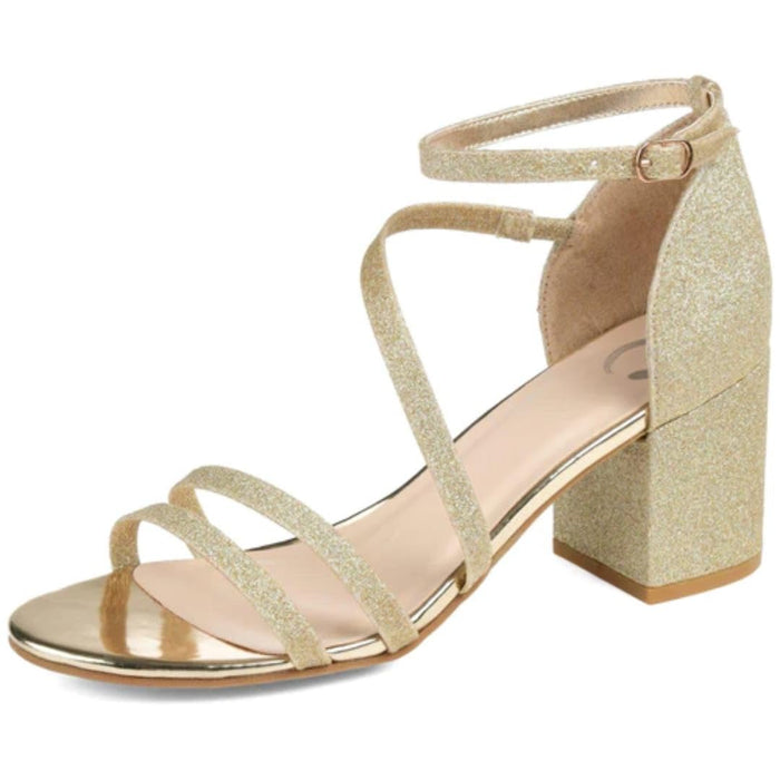 Journee Collection Women's Bella Dress Sandals, Gold, 6.5