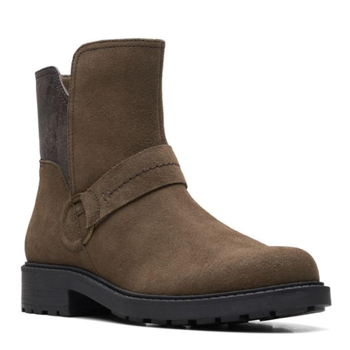 Clarks Opal Rose Dark Olive Suede 8 B (M)
