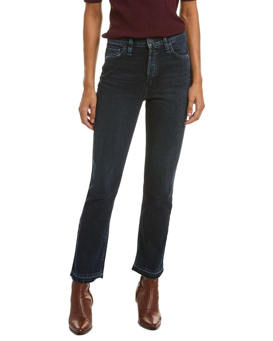 Hudson Jeans Holly High-Rise Straight Ankle in Basin Basin 30 28
