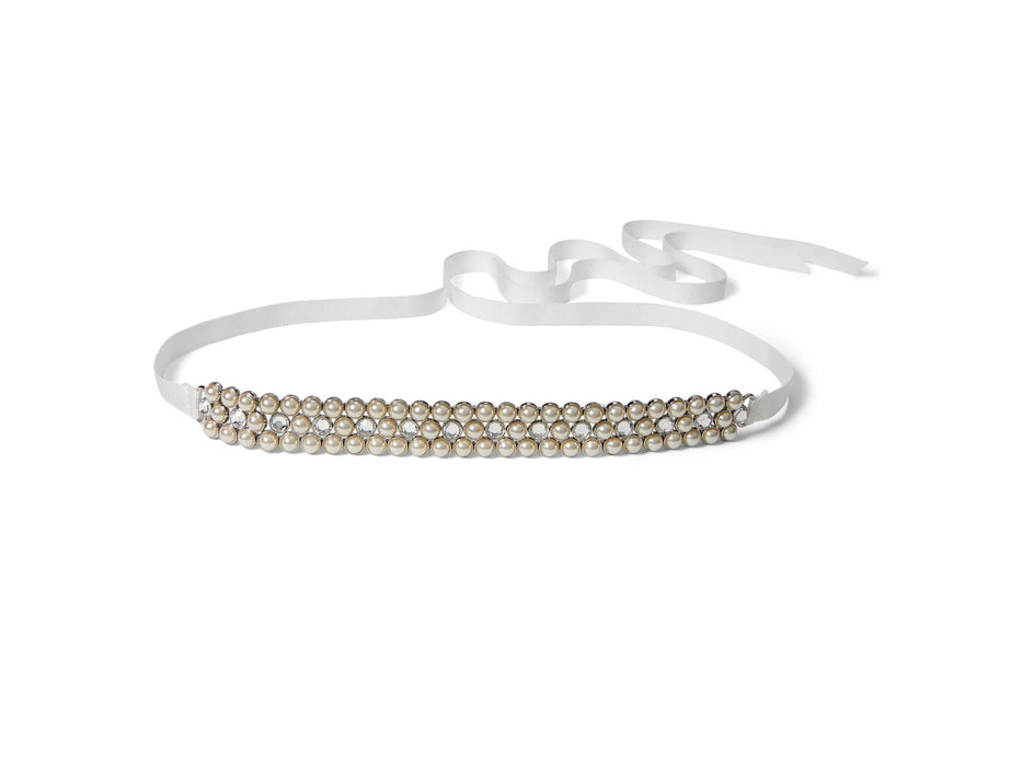 Kate Spade New York Pearl Bridal Belt White/Silver One Size