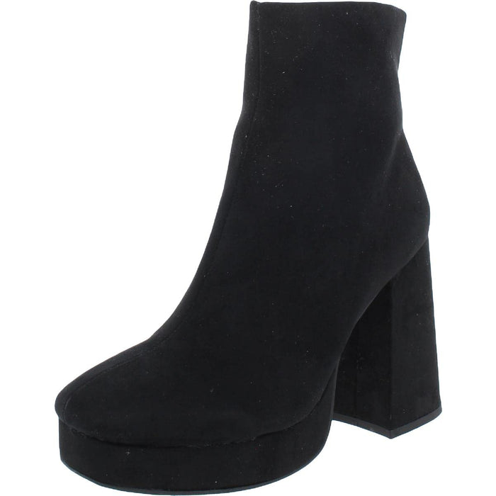 Wild Pair Womens' Coraa Faux Suede Zip Up Ankle Boots