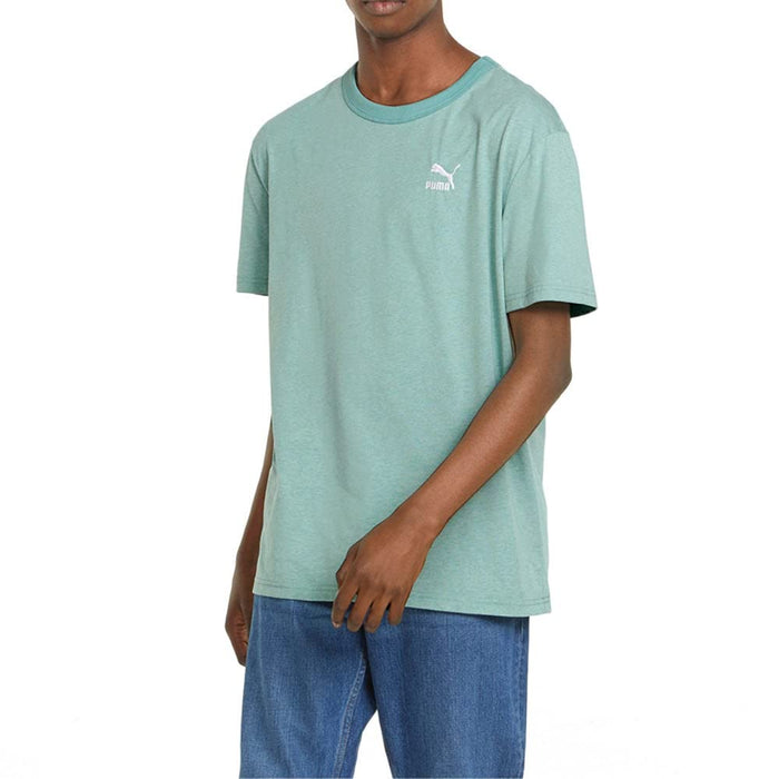 PUMA Classics Summer Resort Heather Tee Mineral Blue MD