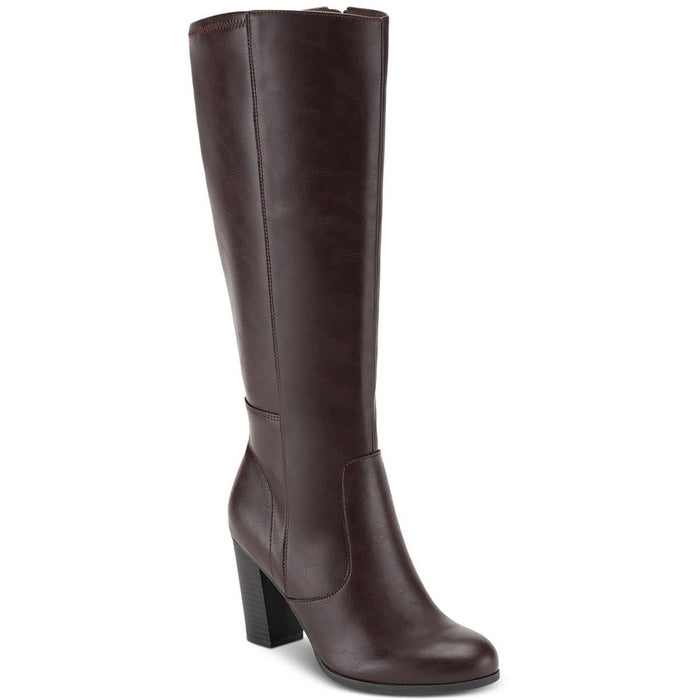 Style & Co. Womens Addyy Leather Tall Knee-High Boots