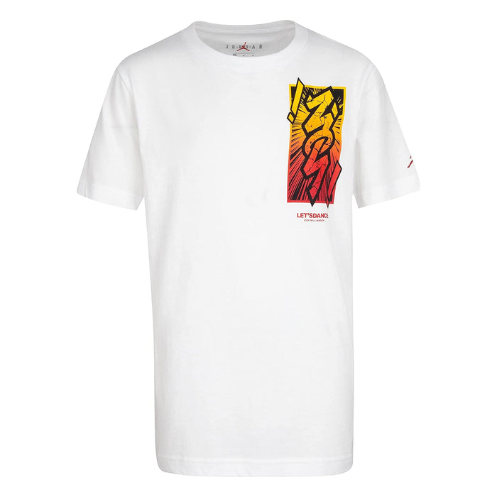 Jordan Boys Zion Lets Dance Tee (Big Kids) White SM (8 Big Kid)