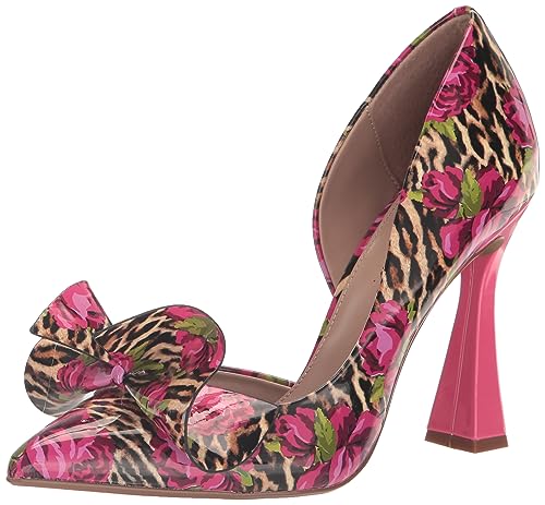 Betsey Johnson Women's Nobble Pump, Leopard Floral, 6