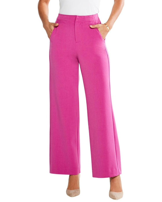 NIC+ZOE Work It Wide Leg Pocket Trousers Orchid Petal 6