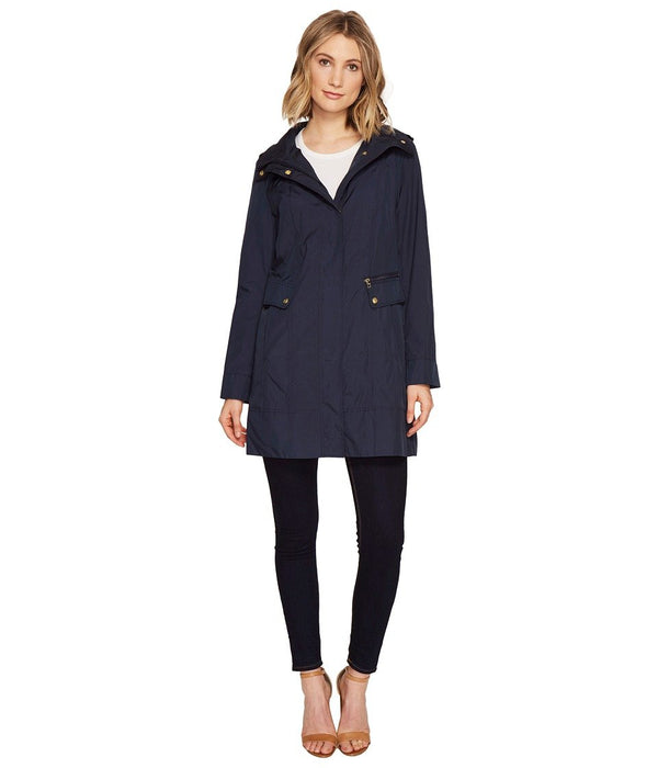 Cole Haan Women's Packable Hooded Raincoat