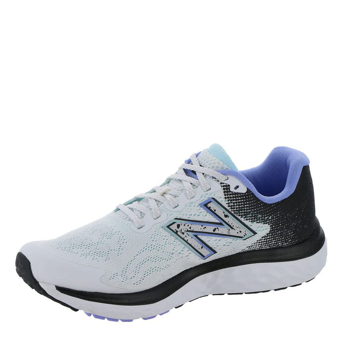 New Balance Women's Fresh Foam 680 V7 Running Shoe, White/Black/Vibrant Violet, 6.5 Wide