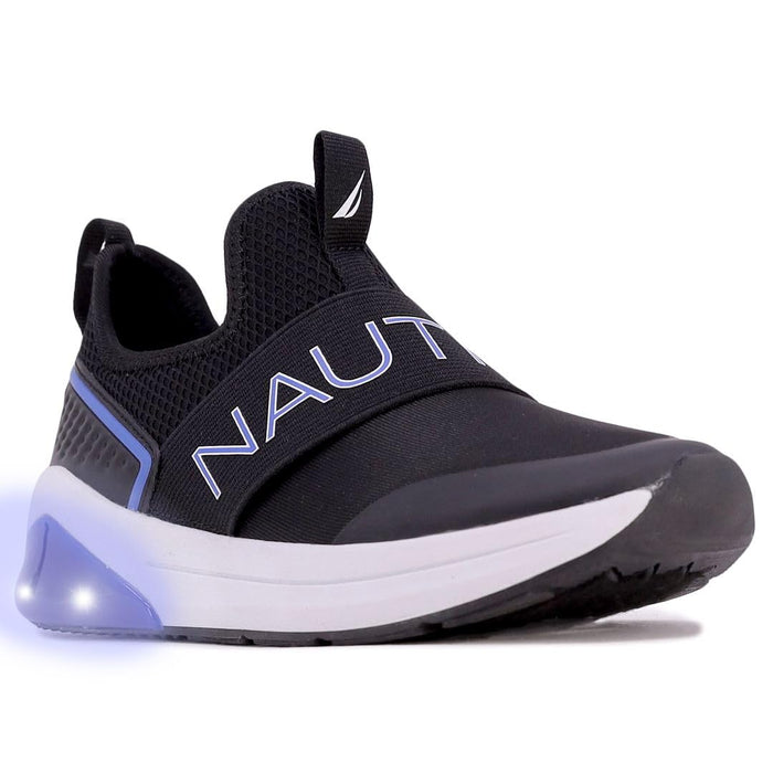 Nautica Kids Light Up Flashing Sneaker Athletic Slip-On Athletic Shoes Boy Girl Little Kid Big Kid-Alois Lights-Black Cobalt-13