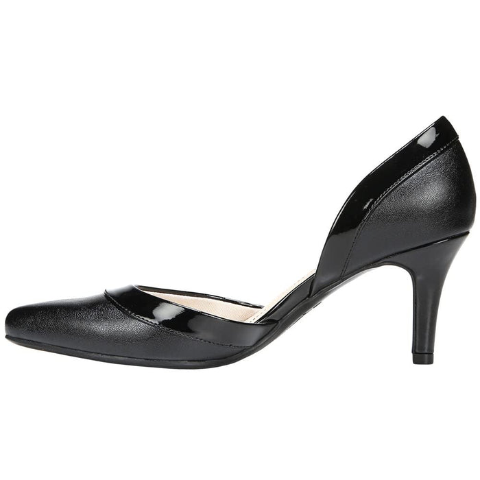 LifeStride Women's Saldana Pump, Black/Black Patent, 7 M US