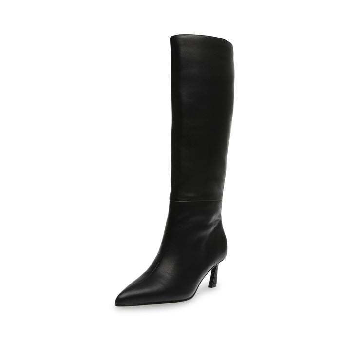 Steve Madden Women's Lavan Knee High Boot, Black Leather, 7