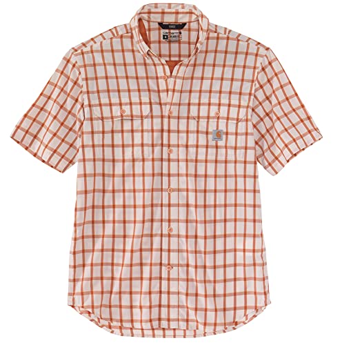 Carhartt Men's Force Relaxed Fit Lightweight Short Sleeve Plaid Shirt