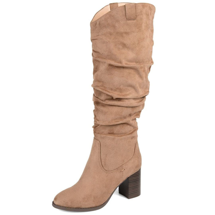 Journee Collection Womens' Aneil Stacked Heel Knee High Boots