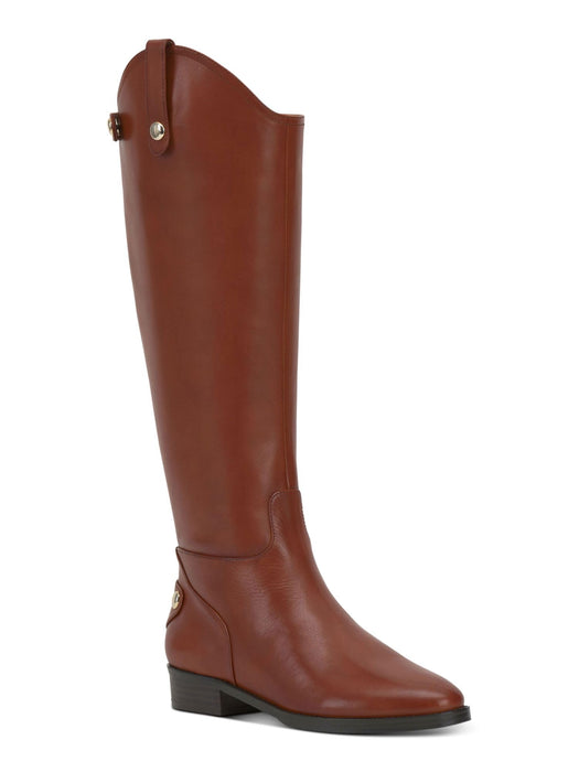 INC Women's Aleah Knee High Boots, Cognac Leather, 10