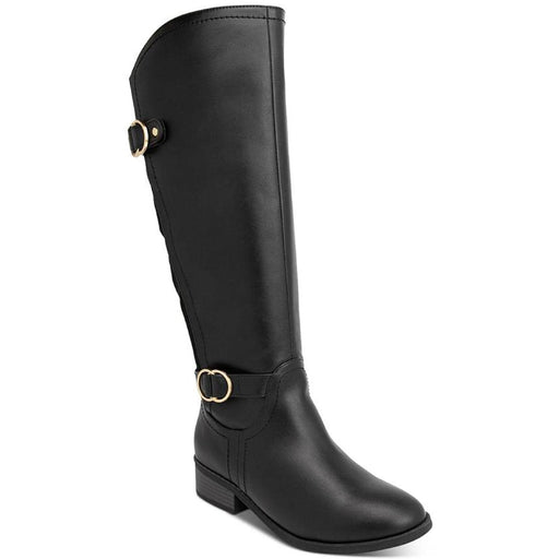 Karen Scott Women's Leandraa Almond Toe Block Heel Riding Boots