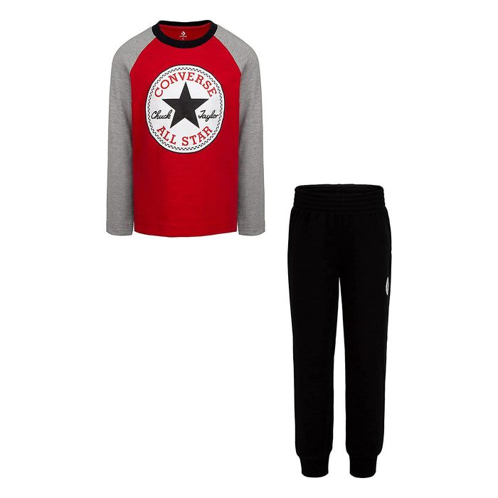 Converse Baby Boys T-Shirt and Joggers Set (Infant) Enamel Red 12 Months