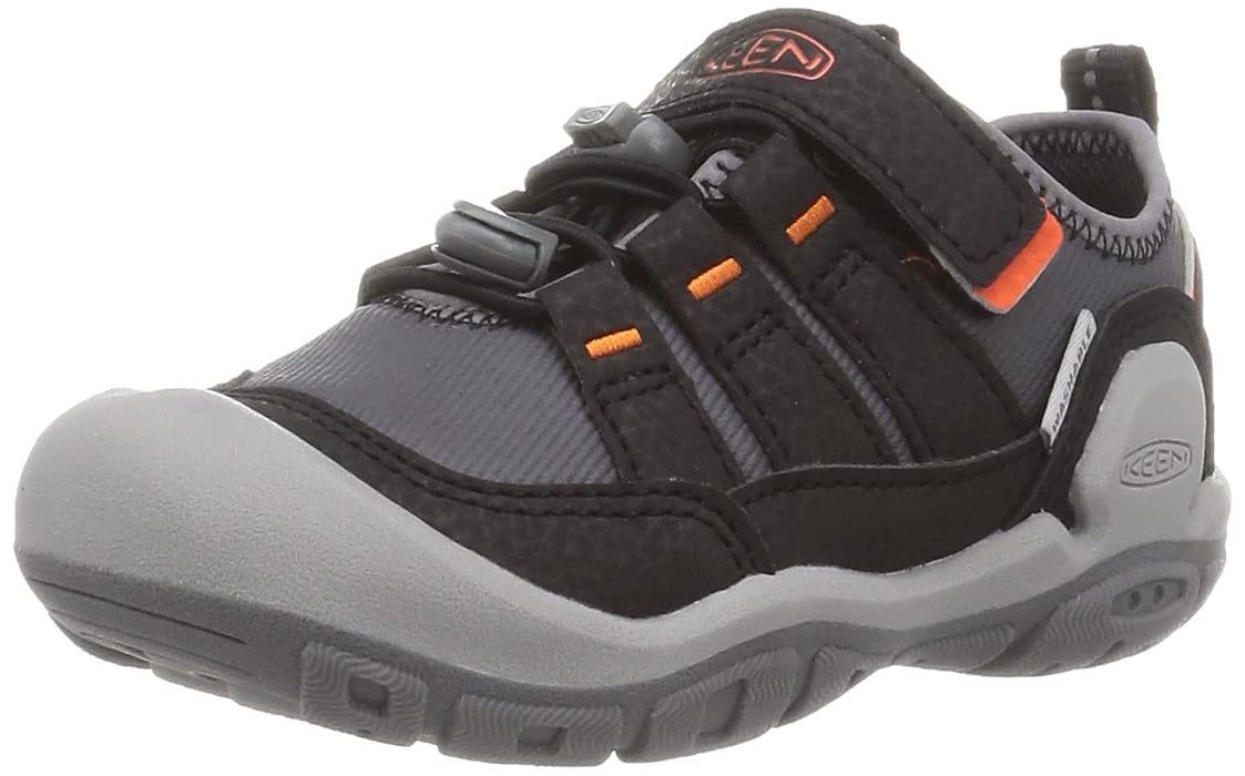 KEEN Knotch Hollow Comfortable Sneaker, Steel Grey/Safety Orange, 10 US Unisex Little Kid