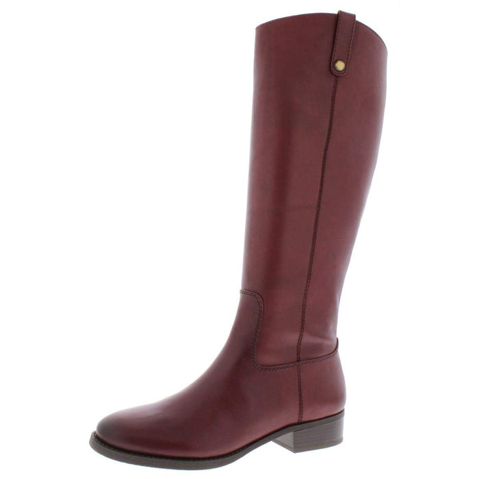 INC Womens Fawne Leather Round Toe Knee Merlot Boots