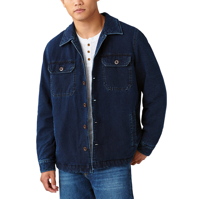 Lucky Brand Sherpa Lined Shirt Jacket 419 Indigo SM