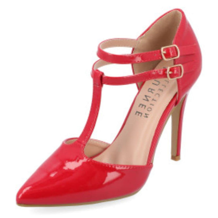 Journee Collection Women's Luu-M Stiletto Pumps, Red, 6.5