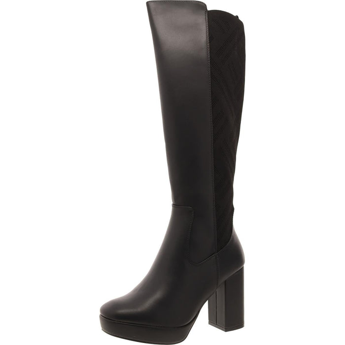 MIA Womens' Elisenda Block-Heel Platform Tall Knee Boots