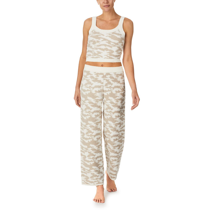 Sanctuary Crop Cami Long Pants PJ Set Stone Camo MD