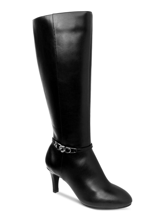 Karen Scott Womens Hanna Faux Leather Tall Mid-Calf Boots Black 5.5 Medium (B,M)