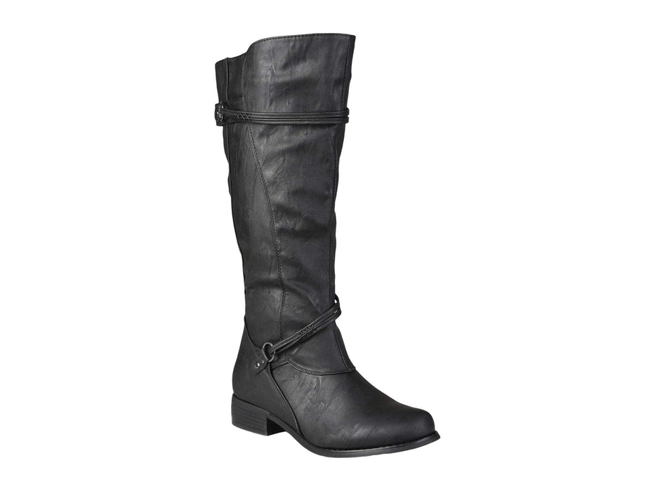 Journee Collection Women's Harley Knee High Boots, Black, 10