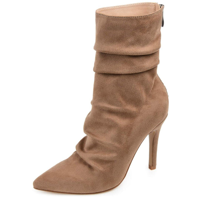 Journee Collection Women's Markie Stiletto Booties, Tan, 9.5 Wide