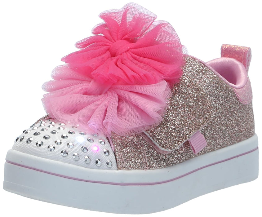 Skechers Kids TWI-Lites 2.0 Sneaker, Rosegold, 5 Toddler