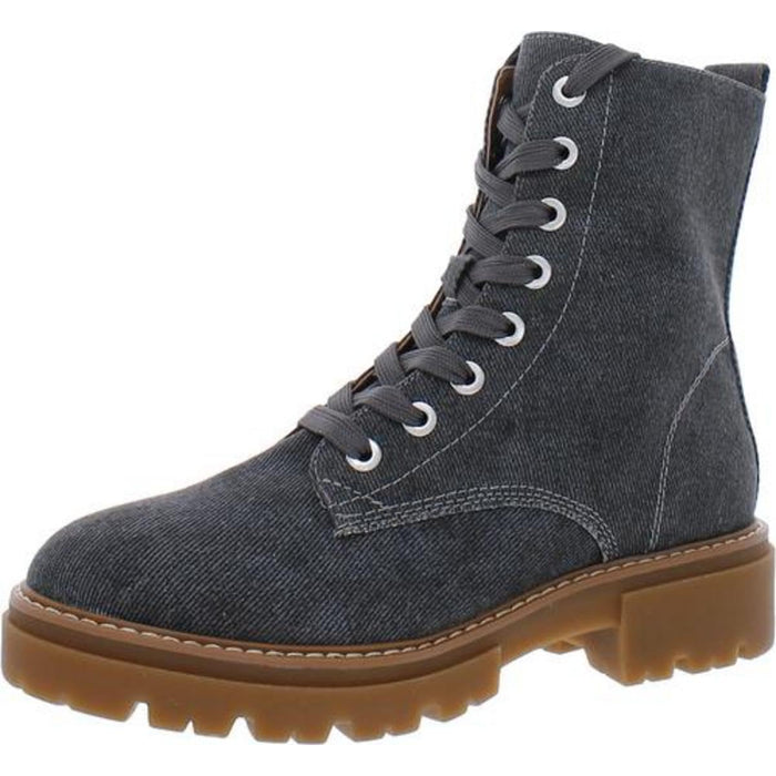 SUN STONE Women's Tiiaa Canvas Combat & Lace-up Boots