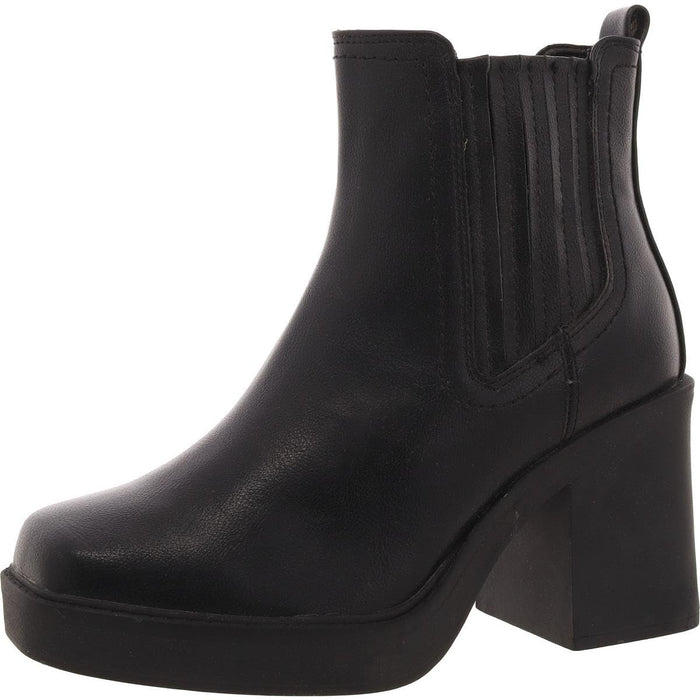 MIA Womens' Emire Faux Leather Pull On Chelsea Boots