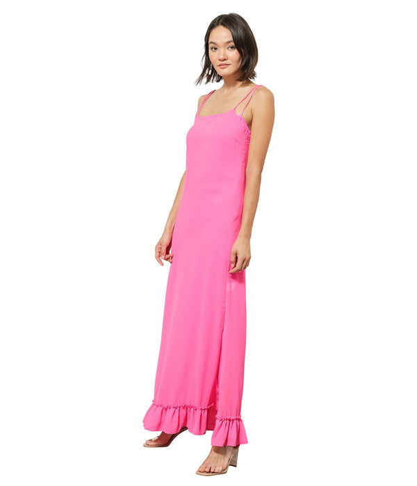 line and dot Adelyn Midi Dress Hot Pink SM