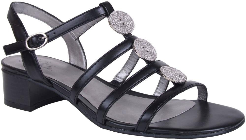 LifeStride Women's Maximus Heeled Sandals, Black, 8.5 Wide