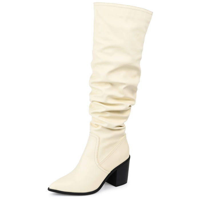 Journee Collection Women's Tia Over-The-Knee Boots, Bone, 8.5