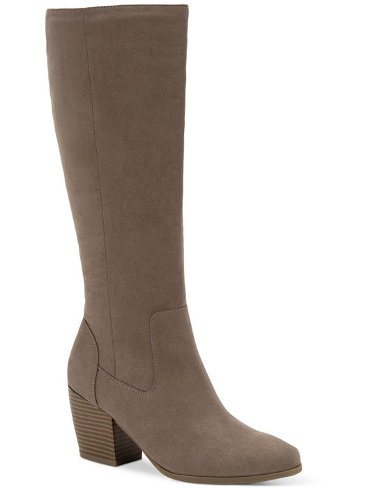 Style & Co. Women's Warrda Faux Suede Zip Up Mid-Calf Boots