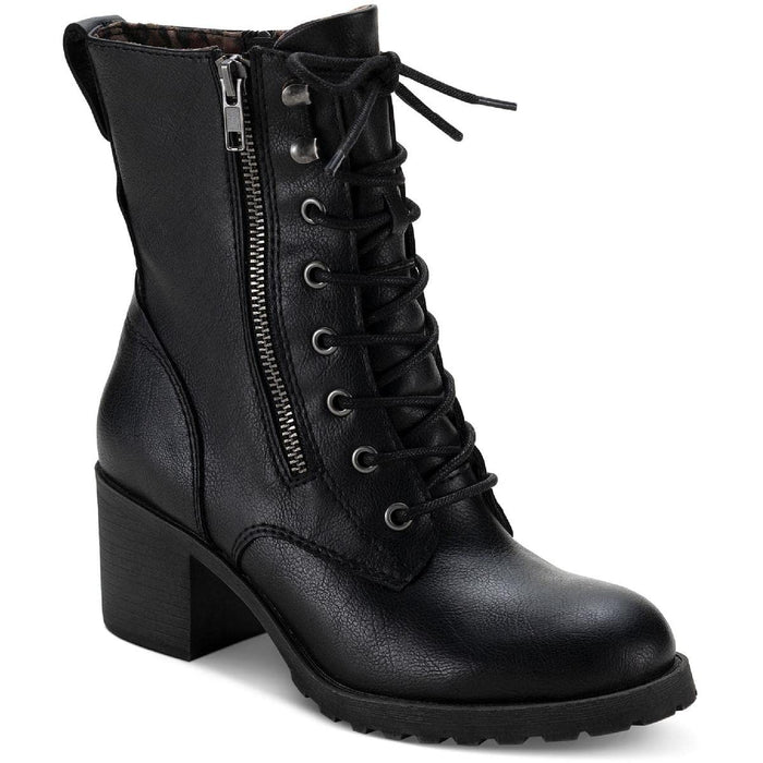 Sun + Stone Sloanie Lace-Up Lug Sole Hiker Booties, Created for Macy's Women's Shoes