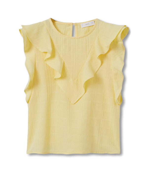 MANGO Girls Blouse Zinnia (Little Kids/Big Kids) Amarillo 5-6 Years