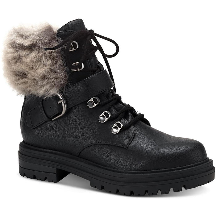 Sun + Stone Womens' Orlenaa Combat & Lace-Up Boots