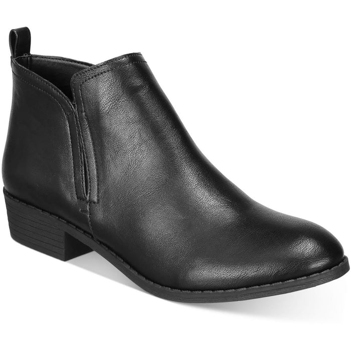 Sun + Stone Womens' Cadee Faux Leather Zipper Ankle Boots