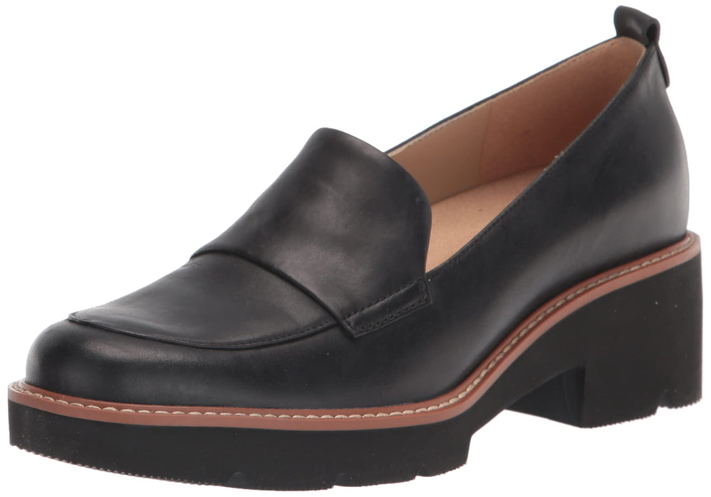 Naturalizer Womens Darry Slip On Lightweight Lug Sole Heeled Loafer