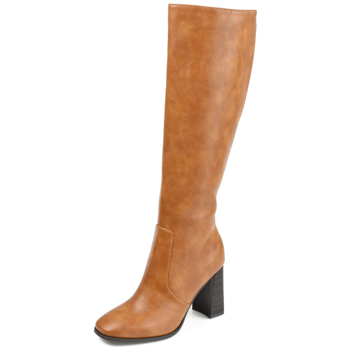 Journee Collection Womens Karima Stacked Heel Riding Boots