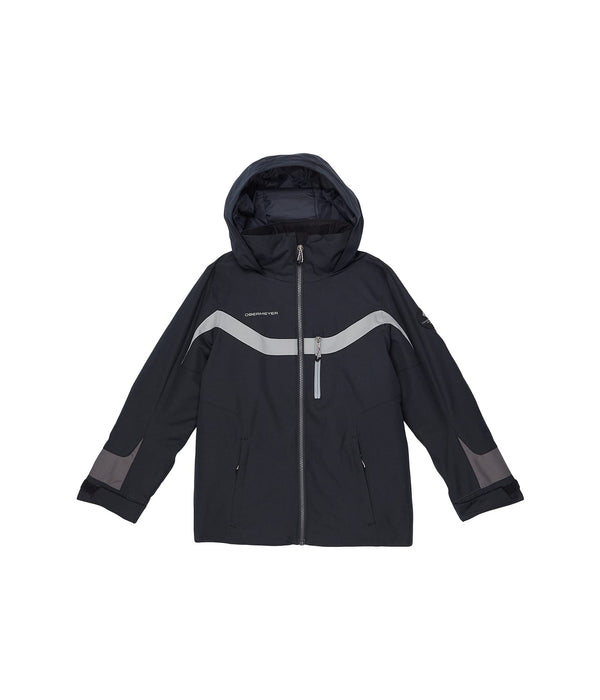 Obermeyer Kids Boys Fleet Jacket (Little Kids/Big Kids) Black MD (10-12 Big Kid)