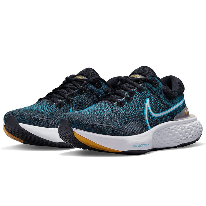 Nike Men's ZoomX Invincible Run Flyknit 2 Running Shoes, Black/Chlorine Blue/Blue Orbit, 13 US