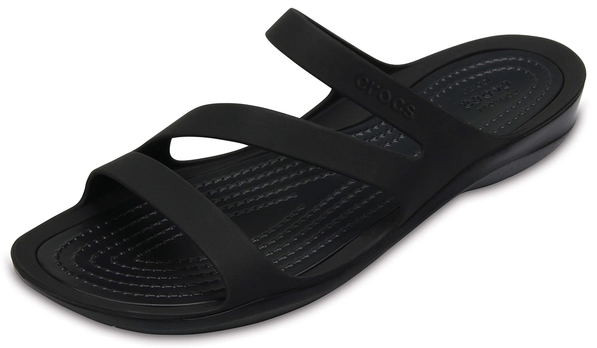 Crocs Women's Swiftwater Sandals, Black/Black, 6